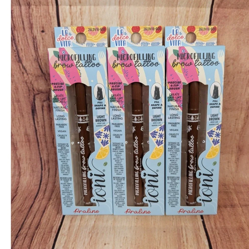 3 PK Ioni La Dolce Vita Microfilling Brow Tattoo Praline Light Brown